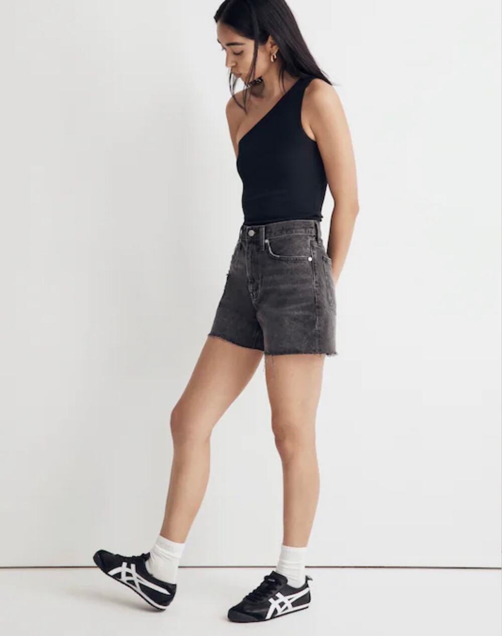 Madewell Relaxed Mid-Length Denim Shorts Nonstretch SZ 26